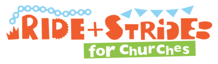 Ride and Stride for Churches logo.