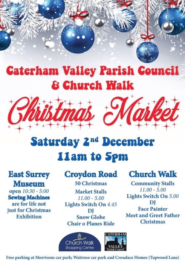 Caterham Christmas market poster.